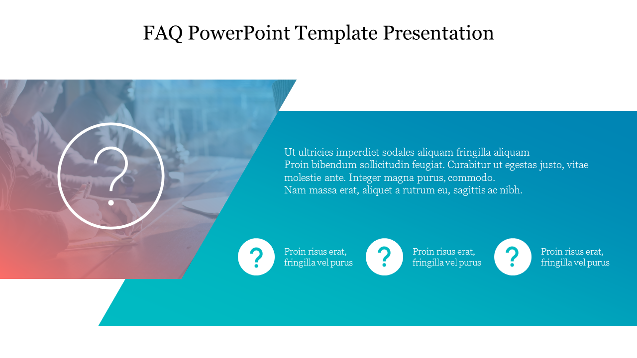 FAQ PowerPoint Template Presentation